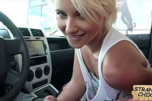 Sexy teen babe Dani Desire gets passionately fucked in POV outdoor pickup scene