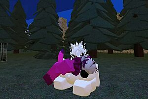 Pregnant woman engages in intense fucking session on Roblox with monster cock