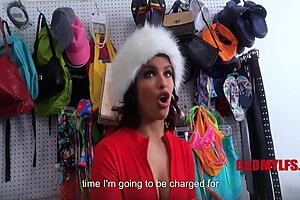 Milf bent over submits to rough punishment by blackmailing cop at work