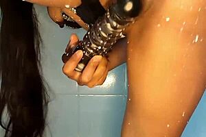 Squirts of pleasure from dildo machine