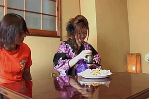 asian hottie ruri kikukawa suckin pussy juice off his cock