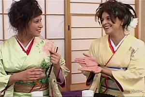 Sayuni And Sakuna Get Talked Into Having A Foursome With Two Guys