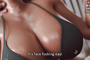 Prison guards train your throat on duty with oral femdom joi