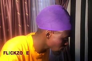 Naked Blind Lady Oils Her Big Tits