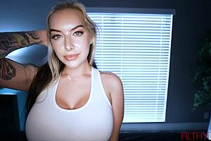 busty woman enjoys relaxing massage session