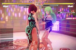 Lesbian rivals battle with anal, fingering, and squirting