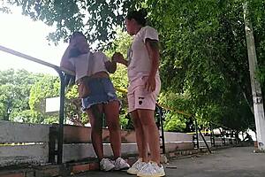 we go to the public park and start touching our intimate parts and kissing