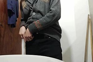 watch me masturbate my monster cock in bathroom