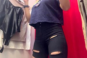 Dressing room hidden camera girl with big tits and big nipples