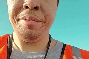 Asian Amateur Walking Outdoors During Work