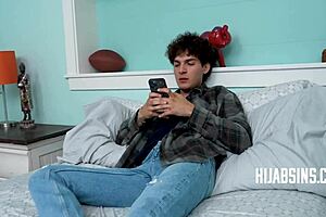 Hijab girl pleads desperately to erase caught evidence with intense group fucking