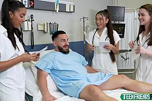 Treatment by three stunning doctors 😊