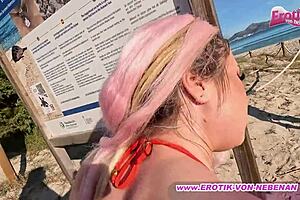 Deutsche teen gets anal fucked on mallorca beach