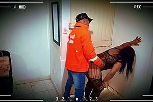 Casual Sex with the Delivery Guy I Suck His Cock and Let Him Fuck Me After Showing Me Off in Lingerie Quick Adrenaline-Filled and Delicious Sex