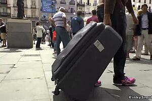 spanish slut paraded in public streets for exhibition
