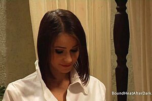 The Redhead Madame In Lingerie Fingered By Slave