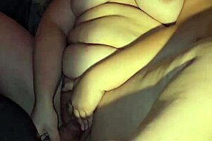 Hot pregnant milf receives creampie with erect nipples