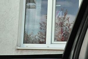 Public Nudity Driver Saw Naked Milf In Stockings Without Panties Washing Window