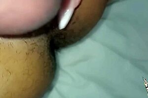 Married couple's anal inversion in homemade interracial fun.