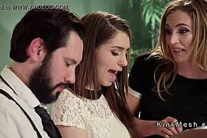 Bound Slave Endures Intense Doggy Anal Banging In Threesome With Choking And Gagging