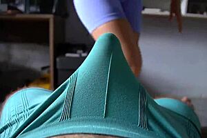 Oh Yes! Tight Spandex Assjob Dry Hump Cum In Underwear!