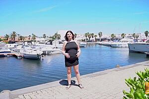 Leila, the naughty French brunette chubby milf, gets taken by two cocks in detailed scene