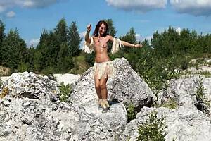 Do you enjoy this topless dance in the white stone quarry?