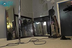 vacuuming in hobble boots and lingerie