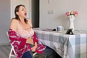 You caught the stepmother watching porn but she showed you something even more shocking futanari