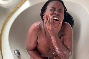 can you handle this all black hardcore threesome with two bisexual african lesbians and big black dick ending in pee in mouth?