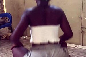 Crazybitch losing much fat through intense exercise