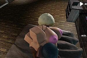 that bbw is getting used by a monster bbc in roblox style