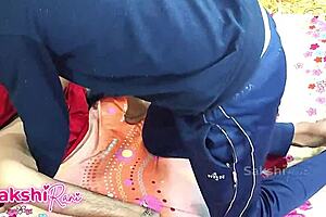 Hot Indian Sakshi's pussy fucked hard in saree! Dirty talk!