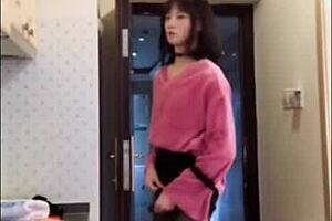 asian ladyboy masturbates dick flashing to woman and cums