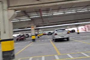 the wife decides to expose herself without panties in public outdoor setting