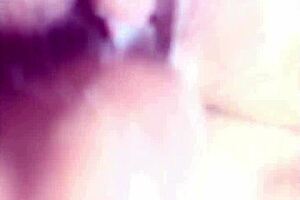 Messy dripping cream on tight pussy