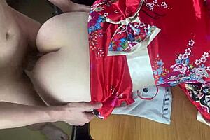 I couldn't stand and fucked horny student on table