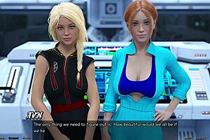 stranded in space 149 - choosing between the stepsisters busty red head or the beuatiful busty blonde virgin