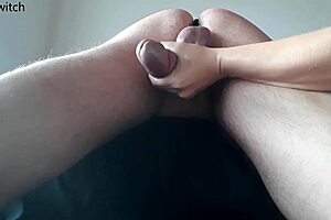 Milking massage turns into cock bondage