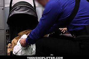 petite blonde teen caught shoplifting sex toys strikes deal with security guard