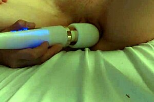 in a 4k close up, richelle rose masturbates solo with a wand, cumming multiple times during her intense session.