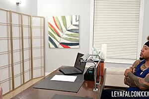 Blonde Slut Leya Falcon With Huge Monster Cock