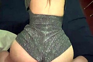 wow, that beautiful ass looks amazing in the little sparkly party dress 😍