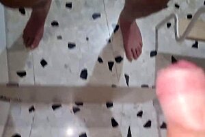 Moaning and cumming after long handjob