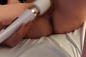 in a 4k close up, richelle rose masturbates solo with a wand, cumming multiple times during her intense session.
