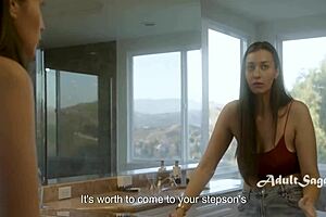 Avery Black succumbs to peer pressure, while Bella Rolland resists in this taboo threesome