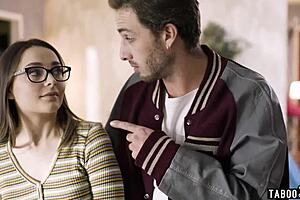 Perv Superstar Takes Advantage of Timid Teen Reporter Aften Opal