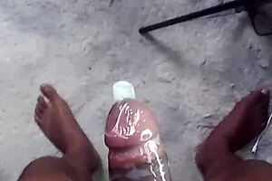 labeto safe sex hot masturbation cumshot in a condom to my song sex machine