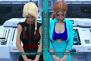 stranded in space 149 - choosing between the stepsisters busty red head or the beuatiful busty blonde virgin