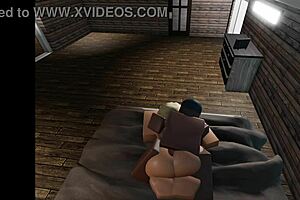 that bbw is getting used by a monster bbc in roblox style